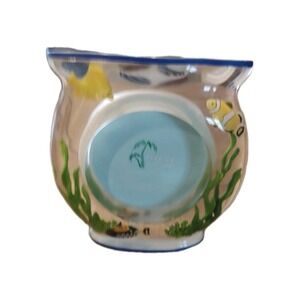 Vtg Acrylic Fishbowl Picture Frame Nautical Beach  Kohl's Clown Tang Angel Fish